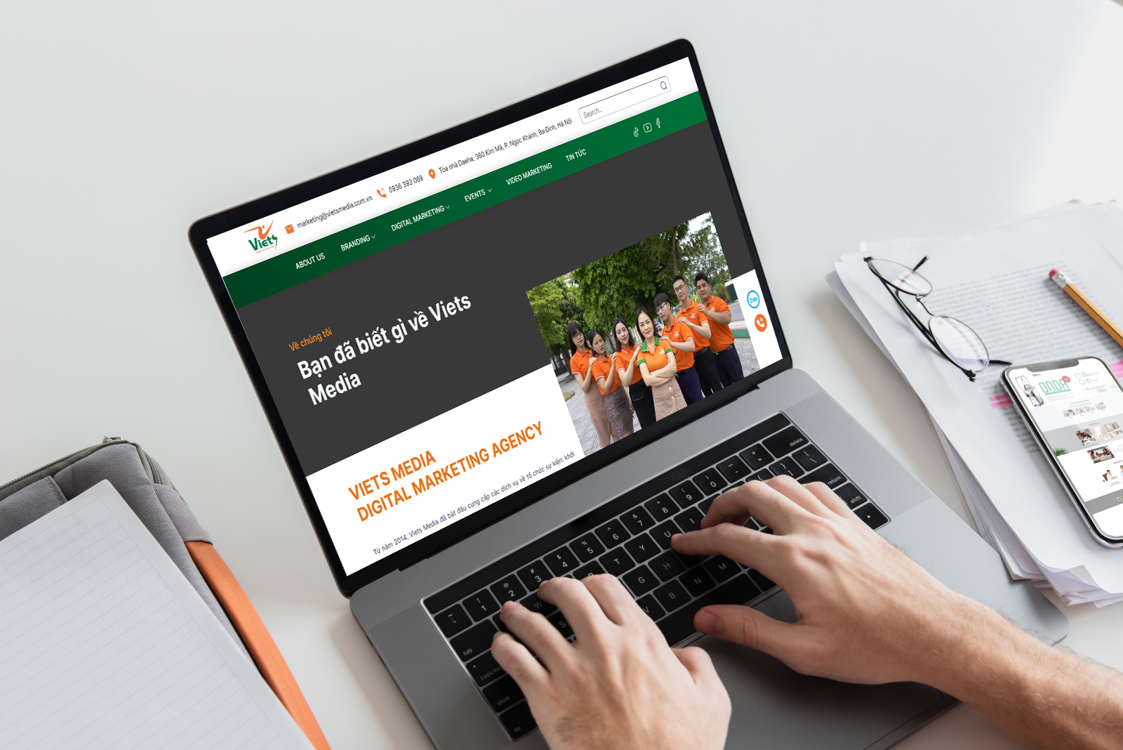 Website design project for VIETS MEDIA DIGITAL MARKETING AGENCY Company